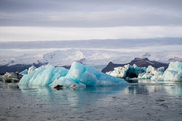 Icebergs in Jokulsarlon lagoon, Iceland
