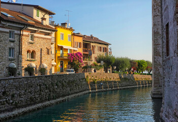 Naklejka premium Architecture of Sirmione old town in Lombardia, Italy, Europe