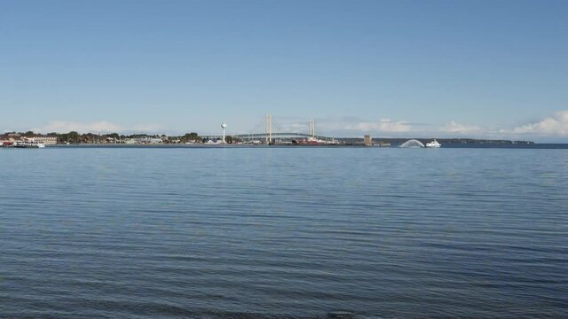 Video Of A Ferry Going To Mackinac Island