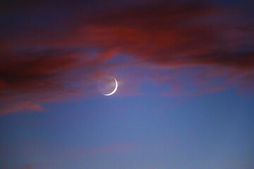 Crescent Moon at dusk