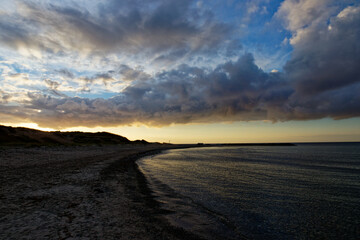 sunset over the desert