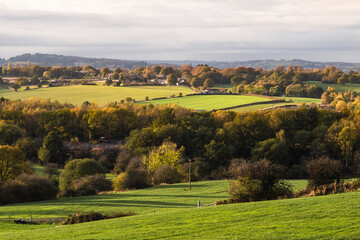 Fototapeta na wymiar Autumn hills, Barnsley, England, UK