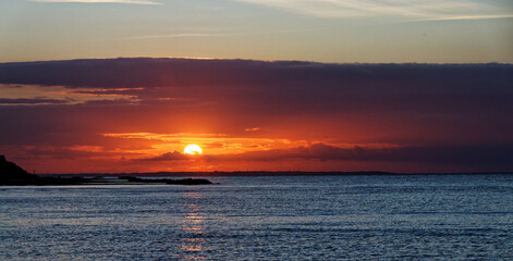 sunrise over the lake