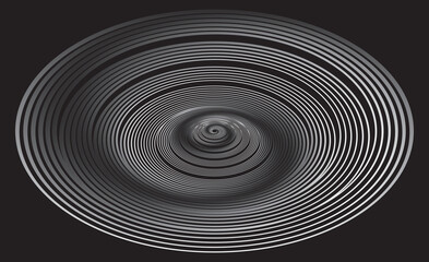 Halftone Vector Spiral Pattern. Design element