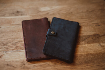 leather wallet with money