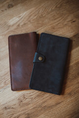 leather wallet with money
