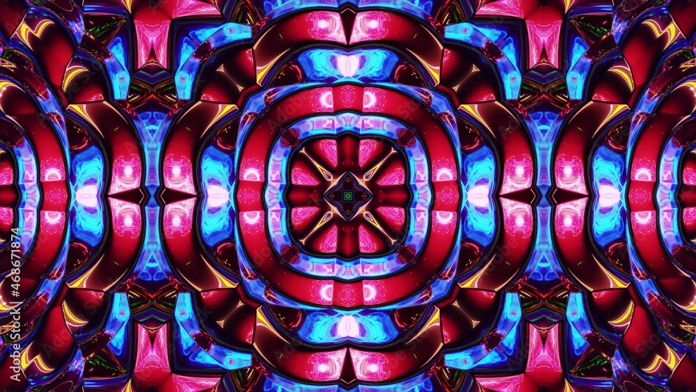 Poster 3d render. liquid wavy pattern like kaleidoscope multicolored waves. 3d stylish abstract bg, wavy sy
