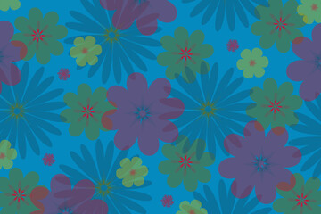 Kolorowe kwiatki, tapety, tło.