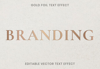 Gold Foil Texture Text Effect Editable Layout
