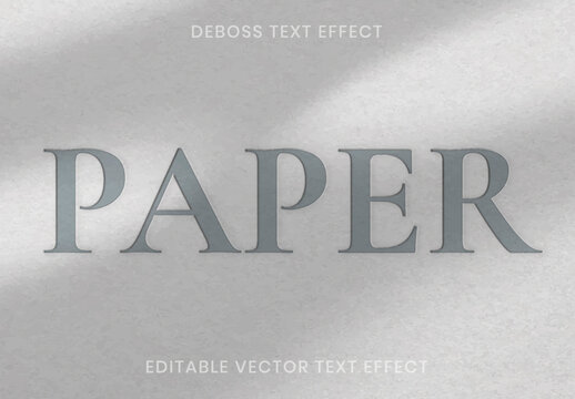 Deboss Text Effect Editable Layout