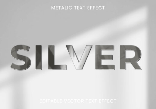 Editable Metallic Text Effect Layout