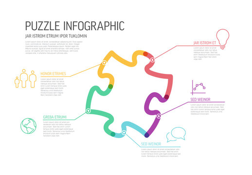 Thick Line Puzzle Multipurpose Infographic Layout