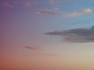 Purple, orange and blue sky
