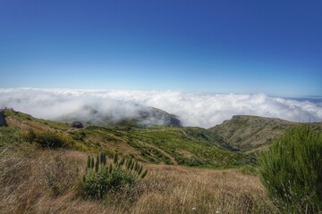 Mountainview on Madeira with clouds