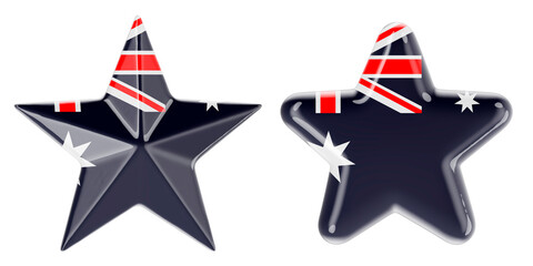 Obraz premium Stars with Australian flag, 3D rendering