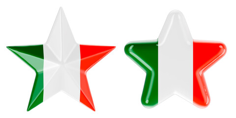 Stars with Irish flag, 3D rendering