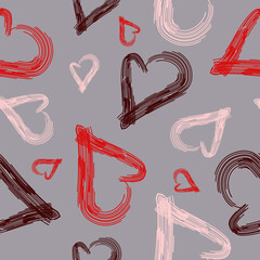 Seamless pattern with hearts. Love. The background. Romance