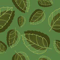 Seamless pattern with leaves. Eco background