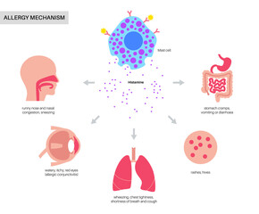 Allergy symptoms concept