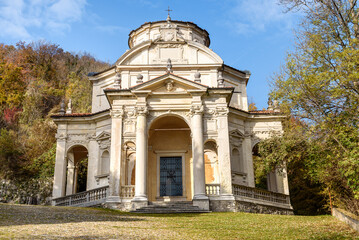 Fototapeta na wymiar The Chapel on the Rosary way of the Sacred Mount of Varese, Lombardy, Italy