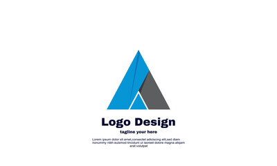 vector abstract shape triangle company logo template