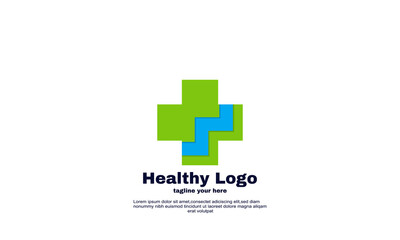 awesome illustrator healthcare logo design vector icon colorful