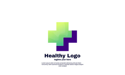 illustrator healthcare logo design vector icon gradient color