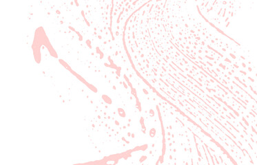 Grunge texture. Distress pink rough trace. Favorab