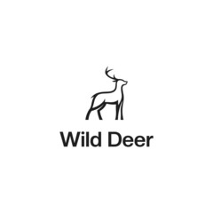 deer logo vector design. logo template