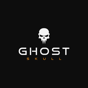 dark skull logo vector design. logo template