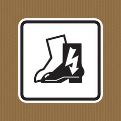 Symbol Wear Electric Shoes Sign Isolate On White Background,Vector Illustration EPS.10