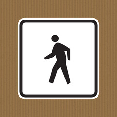 Pedestrian Crossing Symbol Sign Isolate on White Background,Vector Illustration