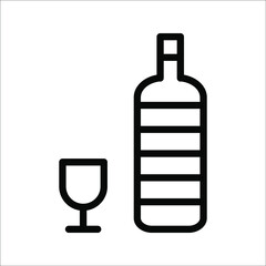bottle icon in trendy flat design, on white background.