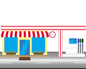 Gas station. Filling station.