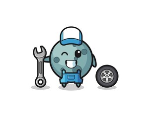 the asteroid character as a mechanic mascot
