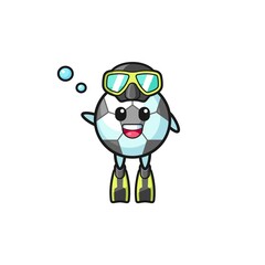 the football diver cartoon character