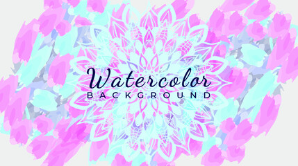 Abstract colorful watercolor stain background