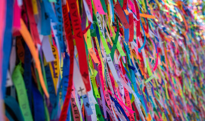 colorful straps in detail