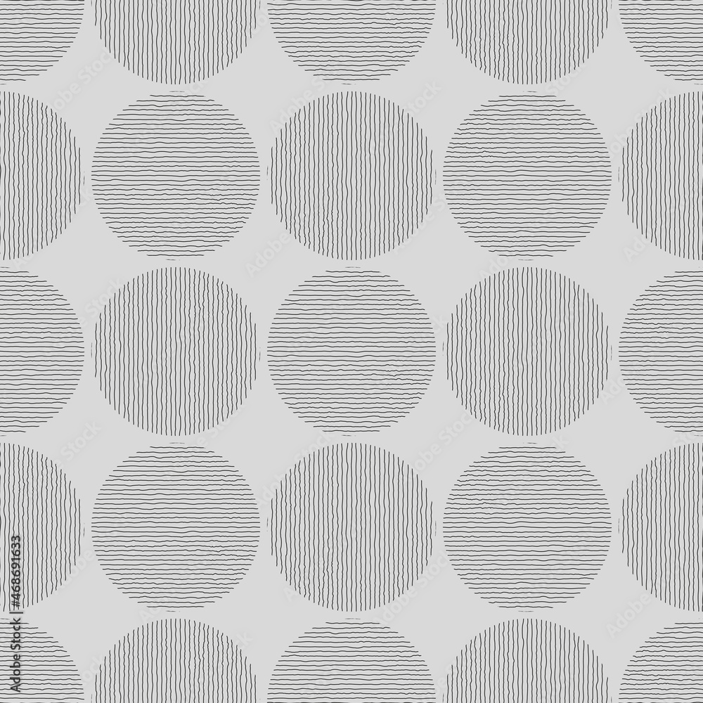 Aufkleber Stripes in a circle, a repeating pattern. Vector pattern with lines in a round space. Vector.
