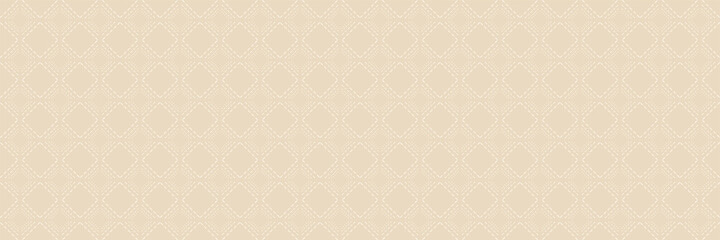 Background images with simple geometric ornament on beige backdrop for your design. Seamless background for wallpaper, textures