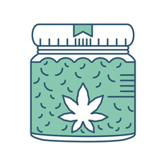 jar with cannabis medical