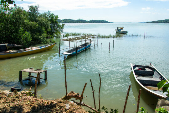 Caboto beach in the city of Candeias, Bahia. State historic place.