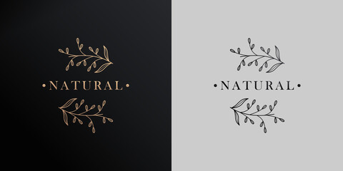 natural branding logo design vector