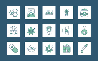set of medical cannabis