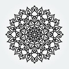 Decorative round floral mandala