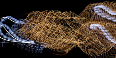 Long camera exposures of artificial light sources at night