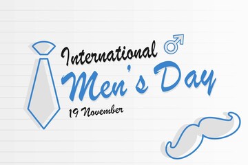 Illustration vector graphic of International Men's Day. The illustration is Suitable for banners, flyers, stickers, Card, etc.
