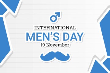 Illustration vector graphic of International Men's Day. The illustration is Suitable for banners, flyers, stickers, Card, etc.