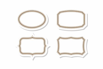 Vector frame collection. Frame vintage decoration set. Stock vector.
