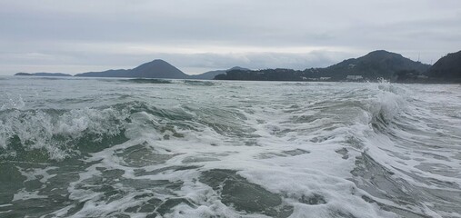 Beautiful waves on a Brazilian beach